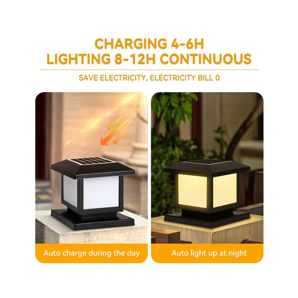 2X Timed Led Solar Pillar Light Waterproof Solar Lights Outdoor Remote Control Garden Sunlight 6032834466329