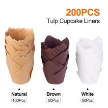 600PCS Tulip Cupcake Liners Upgrade Parchment Paper Muffin Liners for Baking Cupcake for Party Wedding Birthday
