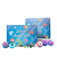 Kids Ocean Bath Salt Set With Surprise Toys Inside 12 Pack Organic Safe Bubble Baths Salt