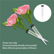 Flower Tubes Pack of 100 Plastic Flower Tubes, Transparent Water Tube for Flowers, Reusable Flowers, Water Tubes