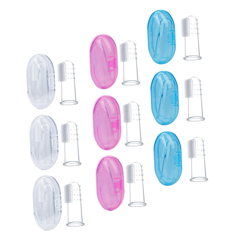 Baby Finger Toothbrush Set, DoubleSided Silicone for Infant Oral Care, Soft Bristles and Gum Massage
