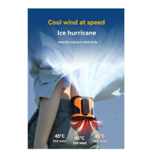 2X Outdoor Portable Waist Fan Hanging Neck Fan Strong Wind with Power Bank LED Lighting for Sports Outdoor Working