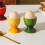 6 Count Beautifully Colored Breakfast Holders Produced From High 6