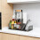 Traditional Metal And Timber Serving Tray With Multiple Storage 4