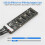10X 9Pin USB Header Splitter with  Power Cable, Internal USB Hub Extension USB 2.0 Splitter Connector 5