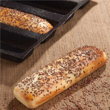 12Pcs Silicone Perforated Baking Forms Sandwich Mold French Baguette Bread Pan Food Mat 5 Loaf Non-Stick Baking Liners