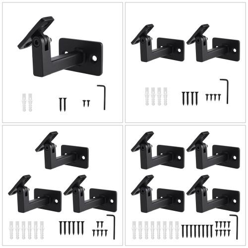 L Shaped Adjustable Handrail Bracket for Staircase Or-3 pieces 1