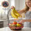 Durable Iron Rotating Fruit Tray With Built In Banana-gold 3