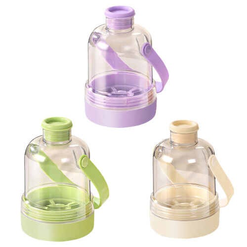 Silicone Ice Tray Water Bottle a Hand Operation-Cream White 1