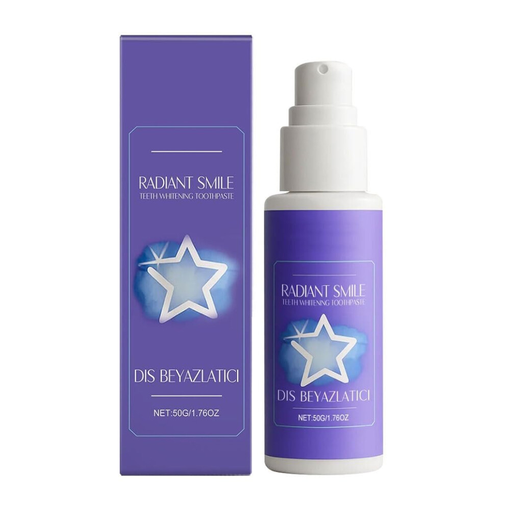 Purple Teeth Whitening Toothpaste, Gentle Formula For Bright Smile, Low Sensitivity, 2 Pack