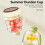 Silicone Ice Tray Water Bottle a Hand Operation-Cream White 6