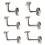 6Pcs Wall Mounted Stair Holder With Screws-Bend piece 60 2