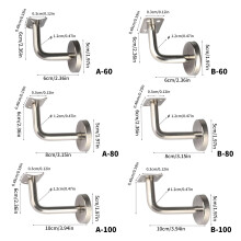 6 stuks L-vorm metalen leuning montagebeugels-Buigstuk 100