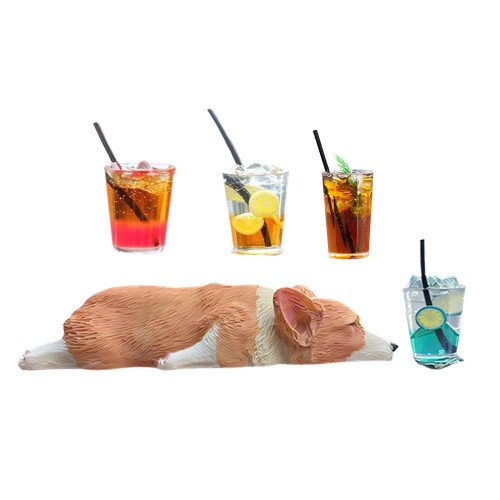 Lustige Corgis und Eisgetränkebecher aus Kunstharz,-3 1