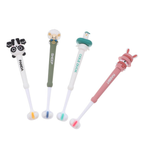 4pcs ThreeSided Toothbrush for Kids with Extra Soft Bristles and Ergonomic EasyGrip Handle