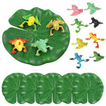 16Pièces Petites Grenouilles Plastique Multicolores Décor Extérieur