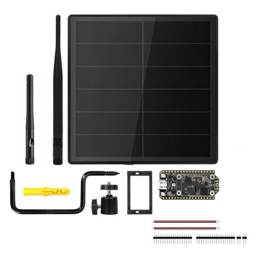 5W Dev-Board Solar LoRa Node Kit Support Meshtastic MeshCore with WiFi LoRa 32 V4 and LoRa 2.4G Antenna 868Mhz