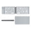 Dual Folding Wireless  Keyboard for  Cell Phone Tablet Computer  Mute Multi-Function Keyboard, B 2