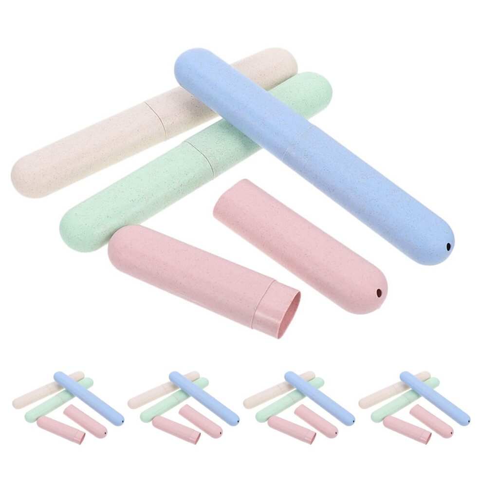 Waterproof Travel Toothbrush Case with Separate Compartments, Compact Holder for School and Trips