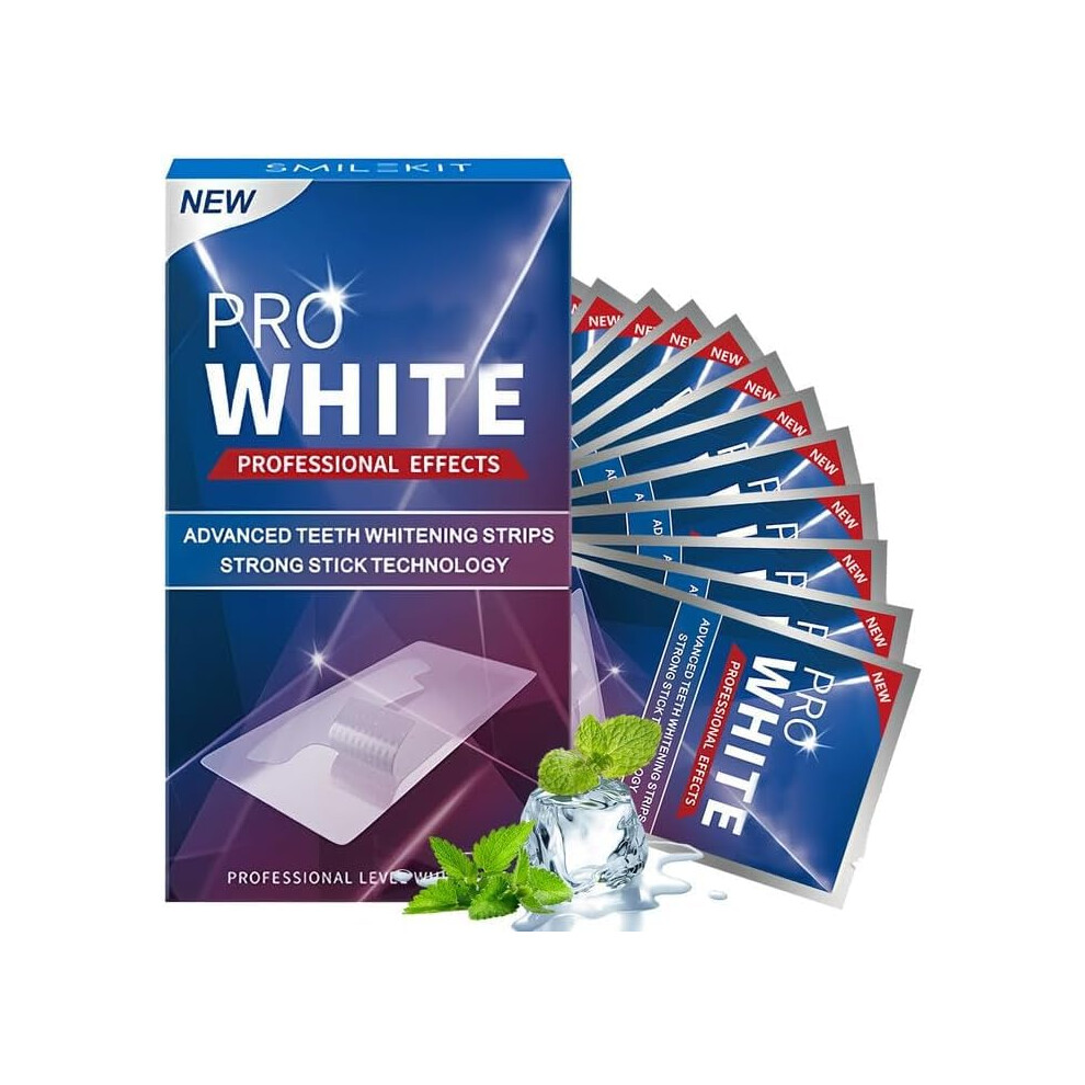 Teeth Whitening Strips 28 Count Gentle for Sensitive Teeth Effective Stain Removal Daily Tooth Care