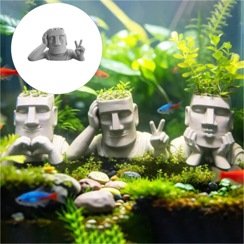 Elegant Stone Shape 3D Printed Basket Modern Aquariums-3 2