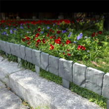 Garden Patio Border, Imitation Stone Fence Panels, Patio Outdoor Barrier Flower Bed Fence