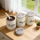 Elegant Round Tea Sugar Coffee Canister Storage Jar With 7