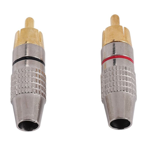 20 Pcs RCA Plug Audio Video Locking Cable Connector Gold Plated 2