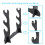 3Tier Samurai Sword Katana Holder Stand Bracket Rack Display Black 5