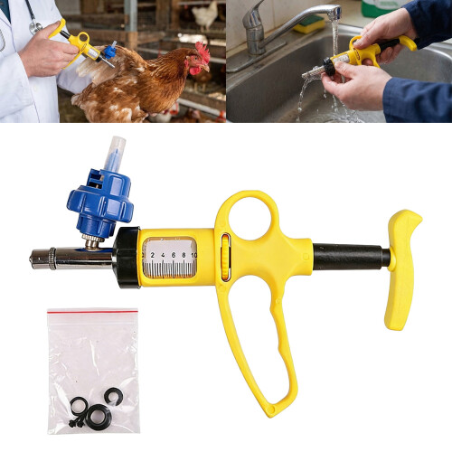 Regulierbare Geflügelspritzen mit-Flaschentyp 5 ml 2