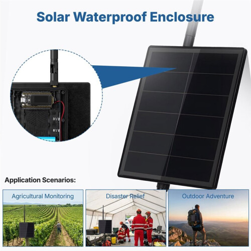 5W Solar LoRa Node Kit Support Meshtastic MeshCore with WiFi LoRa 32 V4 Dev-Board 18650 Battery GNSS GPS Module 915MHz 2