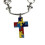 Puzzle Crucifix Pendant Necklace Irregular Geometric Beaded 4