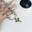 Puzzle Crucifix Pendant Necklace Irregular Geometric Beaded 5