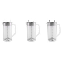3X Mengkan voor Dranken, 2 Quart/64oz Plastic Waterkan met Deksel, Easy-Mix Sapcontainer, Schuine Plastic Messen