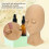 Silicone Eyelash Extension Practice Head with 4 Replacable Eyes, 28x14cm 12