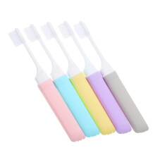 Travel Toothbrush Set with Soft Bristles, Foldable Design for Adults, Compact and Hygienic Storage
