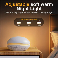 Máquina de Som Portátil Máquina de Ruído Branco para Relaxamento Do Sono, Terapia Sonora para Casa, Viagens