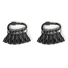 12PCS Bit Holders Keychain, 1/4 Inch Hex Shank Bit Holders, Quick-Change Design for Nut Driver, Screwdriver & Drill Bits