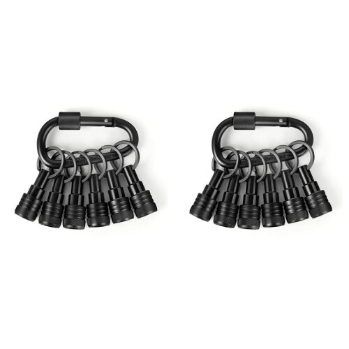 12PCS Bit Holders Keychain, 1/4 Inch Hex Shank Bit Holders, Quick-Change Design for Nut Driver, Screwdriver & Drill Bits