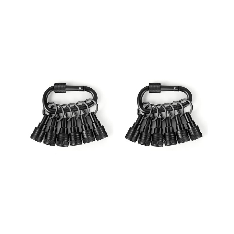 12Pcs Bit Holders Keychain, 1/4 Inch Hex Shank Bit Holders, Quick-Change Design For Nut Driver, Screwdriver & Drill Bits 6031170378945