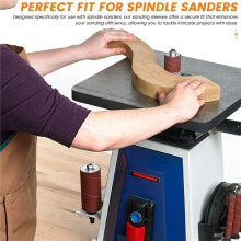 12 Pack Sanding Sleeves for Spindle Sander, 120 Grit, Aluminum Oxide Sandpaper Power Sanding Sleeves
