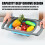 Extendable Plastic Colander Space Saving Kitchen-blue white 6
