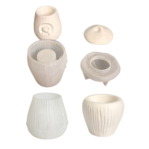 Detailed Mushroom Shaped Silicone Mold For Making-vase mold 1