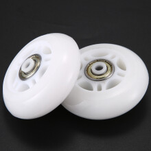 4-Pack Inline Skate Wielen Beginners Vervangingswiel met Lagers 70mm Wit