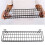 2X Hanging Basket for Wire Wall Grid Panel, Multi-Function Wall Storage and Display Basket, 40X10X5CM, Black Painted 2