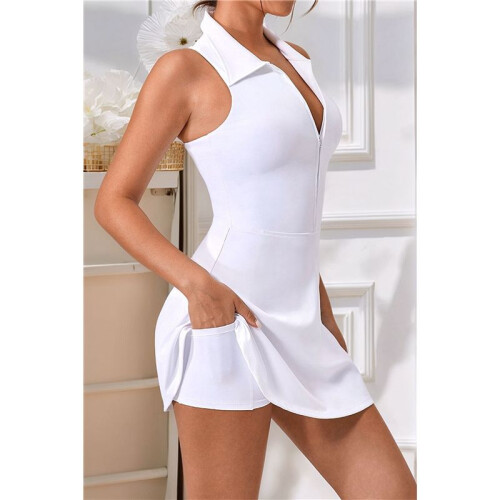 Strakke Hoge Taille Sportjurk Wit S 2