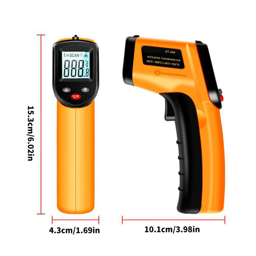 Thermomètres IR faciles à utiliser avec affichage clair pour 2