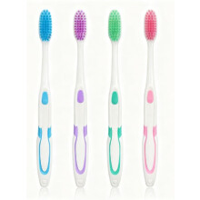Adult Ultra Soft Toothbrush with Gentle Bristles for Sensitive Gums and Deep Cleaning, Color Box