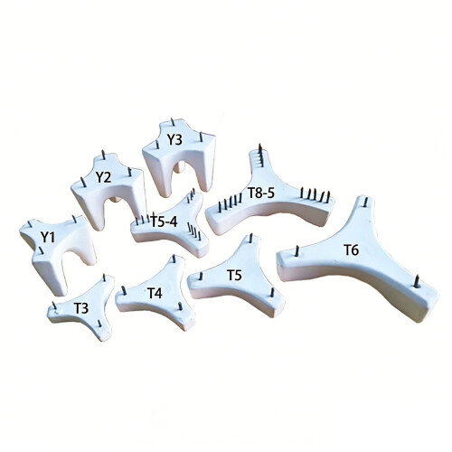 2Pcs Heat Resistant Ceramic Stand 3-Pointed Pottery Support-6 2