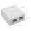 RJ45 Network Socket - Shielded Surface Mounted Double Wall Socket with CAT6A Ethernet LAN Cable Port for Network Cable 6